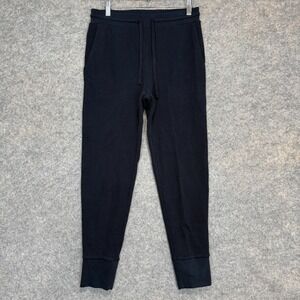 Theory Waffle Knit Jogger Pants Mens Small Mattis Studio Navy Blue Knit Sweatpan